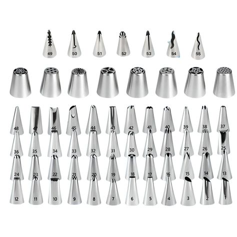 137 Accesorios Para Decoración De Tortas Acero Inoxidable-3
