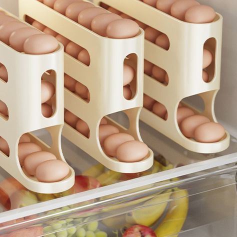 Pack 2 Soporte De Huevos 4 Niveles Deslizante-5