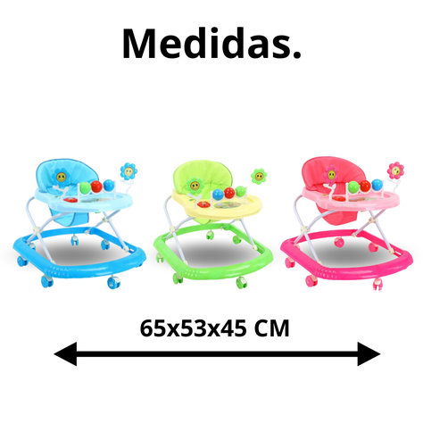 Andador Plegable Flores Con Musica Bebes Portable -1