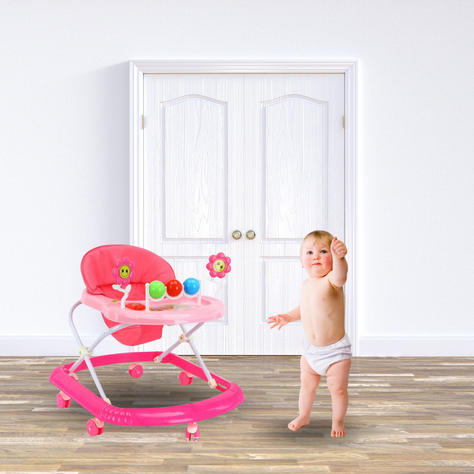 Andador Plegable Flores Con Musica Bebes Portable -2