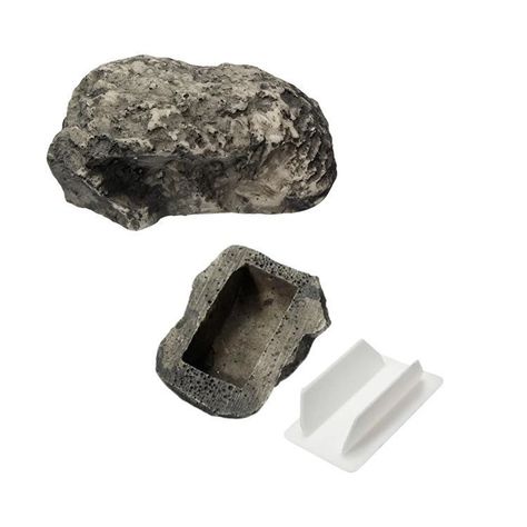 Caja Escondite De Llaves Seguro Camuflaje Forma De Piedra-1