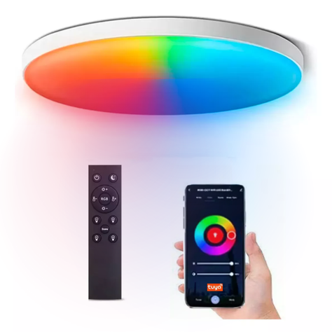 Lampara LED RGB De Techo 24w Moderna - WIFI + control-0