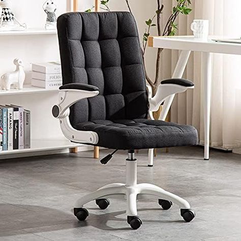 Silla De Oficina De Tela Altura Con Ajustable Y Ruedas-1