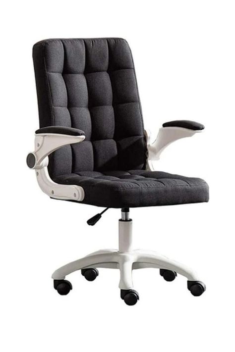 Silla De Oficina De Tela Altura Con Ajustable Y Ruedas-3