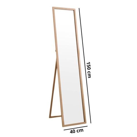 Espejo Cuerpo Entero 150x40cm Base Plegable Estilo Japones-1