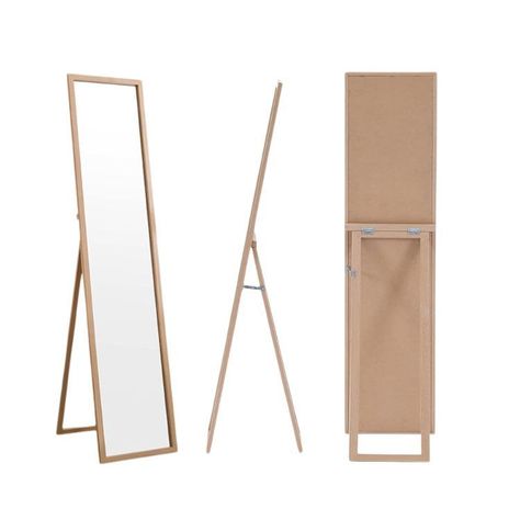 Espejo Cuerpo Entero 150x40cm Base Plegable Estilo Japones-2