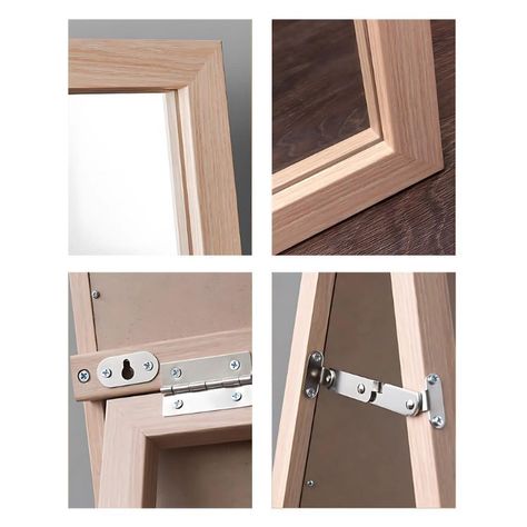 Espejo Cuerpo Entero 150x40cm Base Plegable Estilo Japones-3
