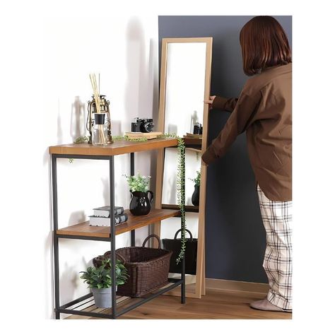 Espejo Cuerpo Entero 150x40cm Base Plegable Estilo Japones-4