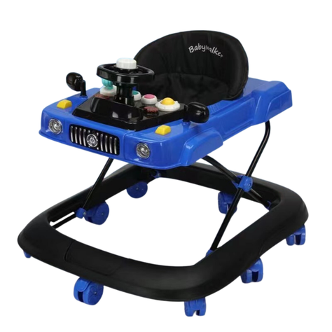 Andador Antivuelco Plegable Volante Con Música Bebés-1