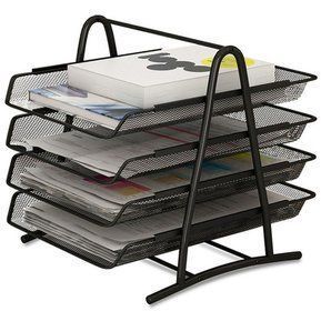 Bandeja Organizador Oficina Documentos Escritorio 4 Niveles-0