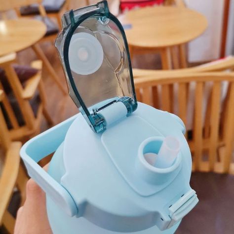 Botella De Agua De 2 Litros Con Pajita Fitness-2
