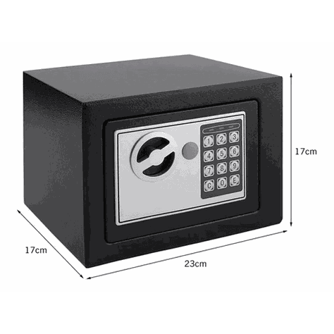 Caja Seguridad Fuerte Digital Llave Teclado Numérico-1