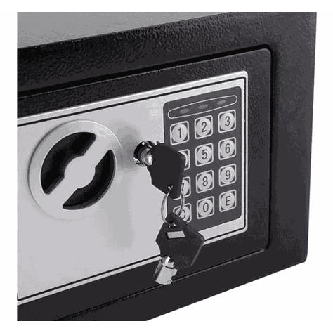 Caja Seguridad Fuerte Digital Llave Teclado Numérico-4