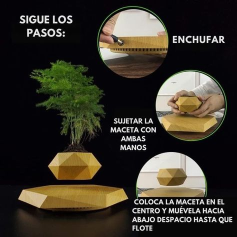 Macetero Con Levitación Magnética Decoración Moderna-4