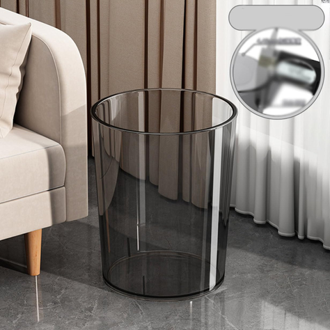 Bote De Basura De Lujo Acrílico Transparente Oscuro 12L-1