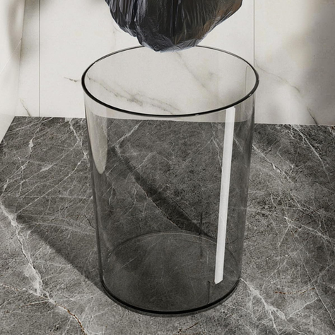 Bote De Basura De Lujo Acrílico Transparente Oscuro 12L-5