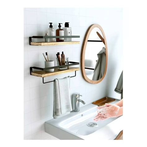 Estanteria Minimalista Moderna 2 Niveles Flotante De Madera-1