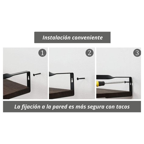 Estanteria Minimalista Moderna 2 Niveles Flotante De Madera-4