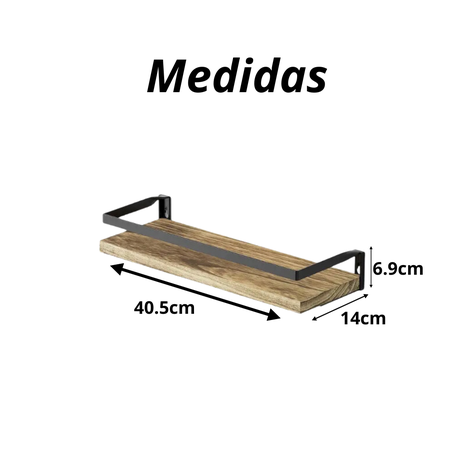 Estanteria Minimalista Moderna 2 Niveles Flotante De Madera-5