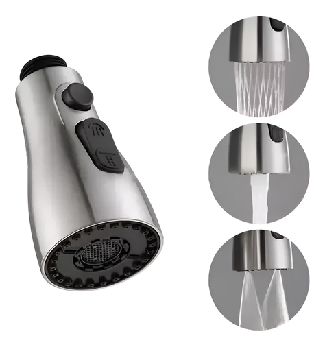 Adaptador De Grifo Anti Salpicaduras Filtro 3 Velocidades-1