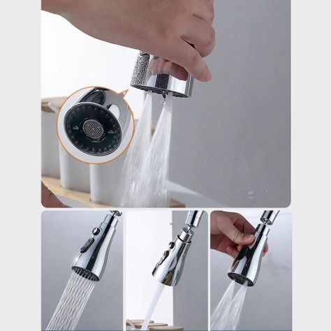 Adaptador De Grifo Anti Salpicaduras Filtro 3 Velocidades-3