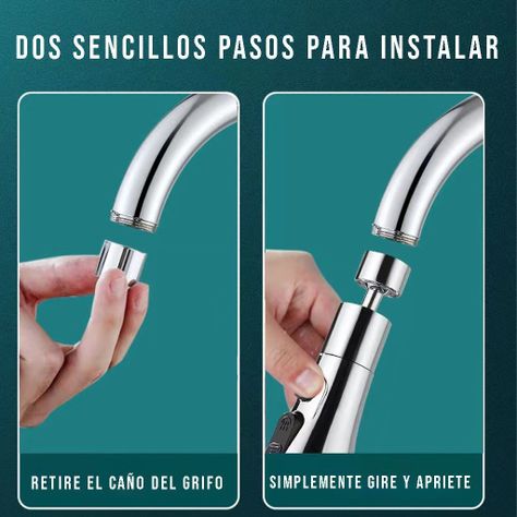 Adaptador De Grifo Anti Salpicaduras Filtro 3 Velocidades-5