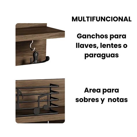 Portallaves De Madera Colgador Soporte Llaves Pared-2