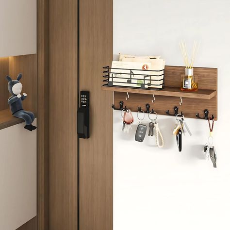 Portallaves De Madera Colgador Soporte Llaves Pared-4
