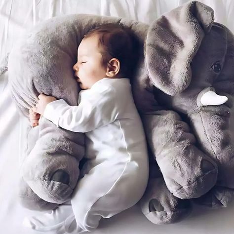 Almohada Para Bebe Peluche Diseño Elefante-0