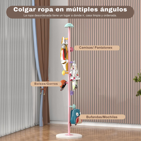 Perchero En Forma De Honguito Multicolor 7 Ganchos-3