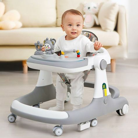 Andadera Caminadora De Bebé Multifuncional Anticaida Unisex Verde-3