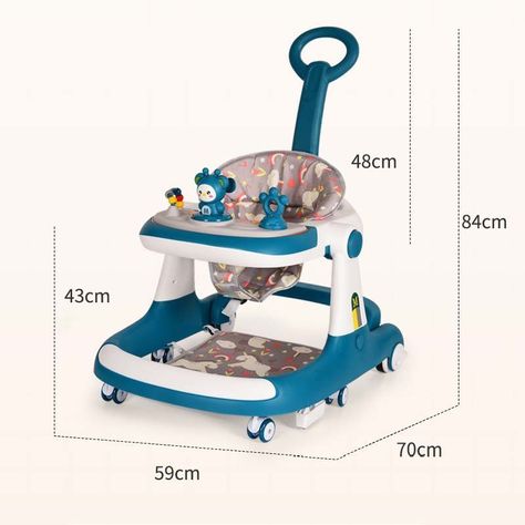 Andadera Caminadora De Bebé Multifuncional Anticaida Unisex Verde-1
