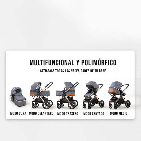 Coche Cuna Accesorios Bebé 5 En 1 Plegable Multifuncional-4