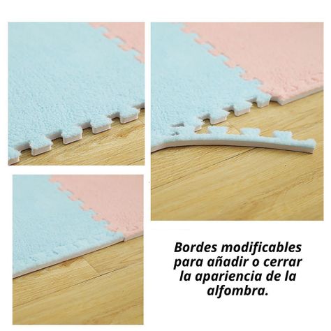 Pack 6 Alfombra Bloque Felpa Living Dormitorio Invierno Home-4