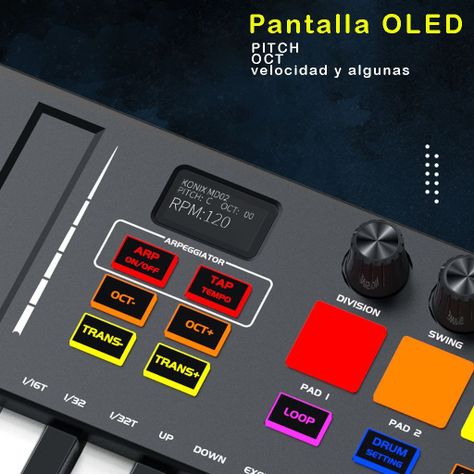 Teclado Midi 25 Teclas Controlador Musical Piano USB Crusec-6