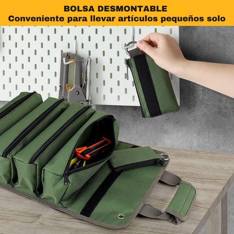 Bolso Organizador Herramientas Enrrollable De 5 Estuches-4