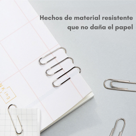 Clips para papel caja de 100 Piezas Deli-4