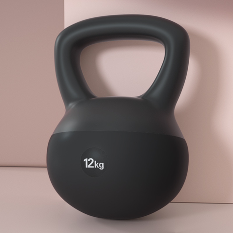 Pesa Rusa Suave Kettlebell Base De Goma Arena De Hierro 12KG-1