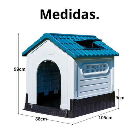 Casa Para Perro Mascotas Exterior Impermeable 105x88x99 Cm-4