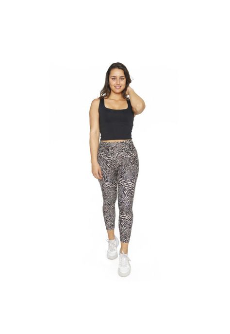 Mujer Calza Legging Con Pretina H2O Wear Animal Print Beige-1