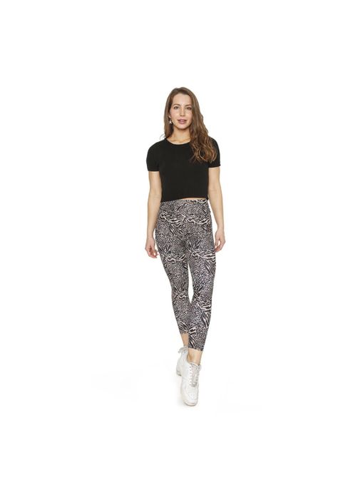 Mujer Calza Legging Con Pretina H2O Wear Animal Print Beige-2