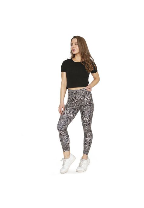 Mujer Calza Legging Con Pretina H2O Wear Animal Print Beige-4