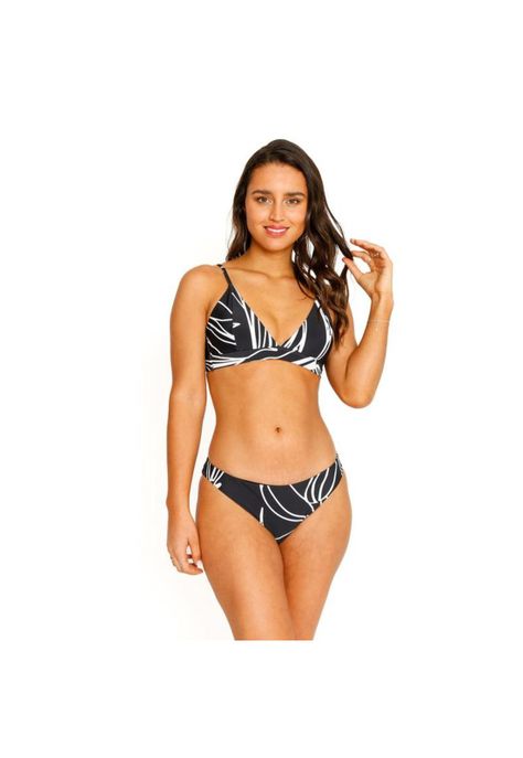 Traje de Baño Bikini Estampado para Mujer Negro-1