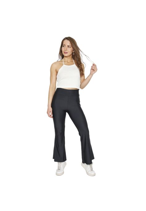 Mujer Calza Flare Con Pretina  H2O Wear Negra-0