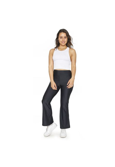 Mujer Calza Flare Con Pretina  H2O Wear Negra-2