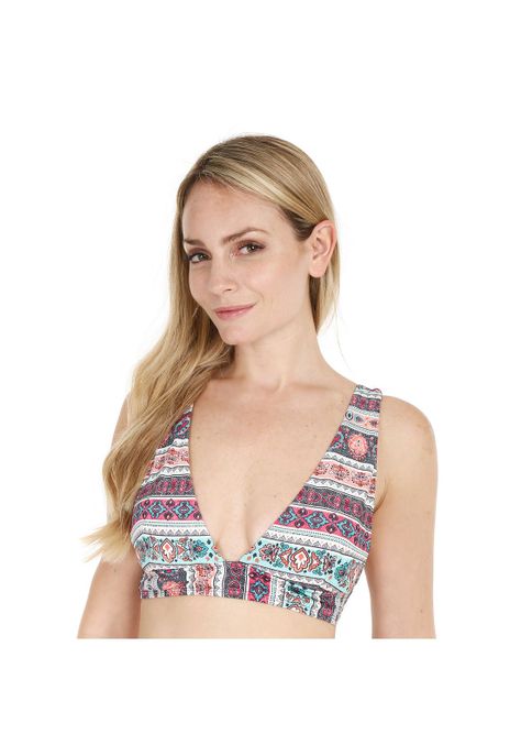 Traje de Baño Top Halter Mujer H2O Wear Beige-0