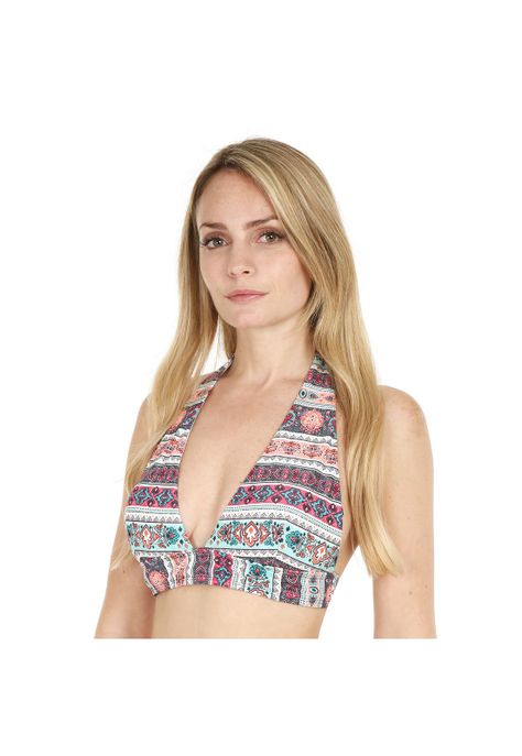 Traje de Baño Top Halter Mujer H2O Wear Beige-2