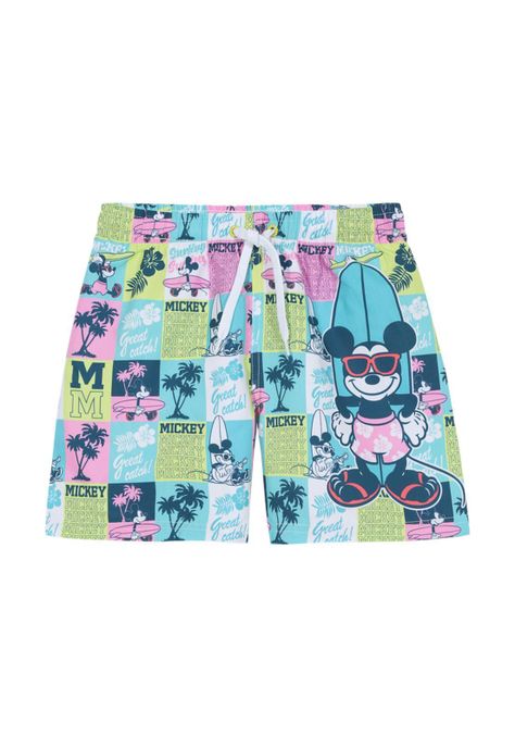Traje de Baño Short Niño Disney Mickey Celeste-0