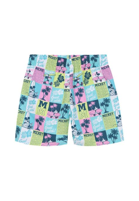 Traje de Baño Short Niño Disney Mickey Celeste-1