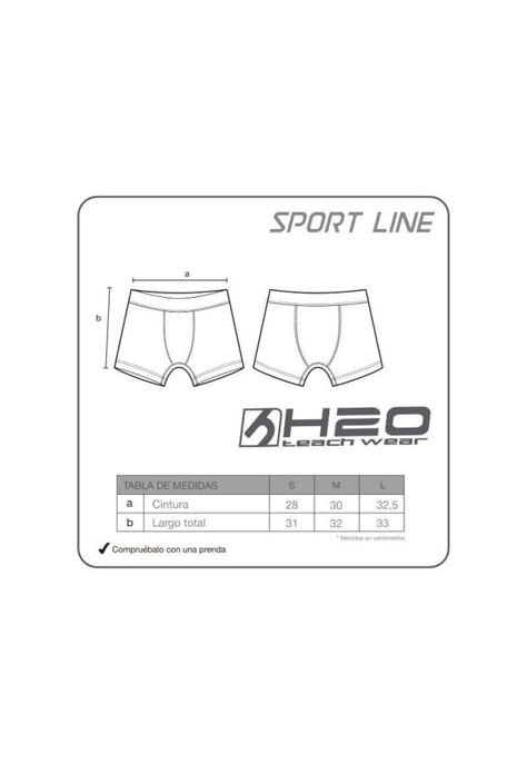 Short Lycra  Hombre  H2O Wear Negro-3